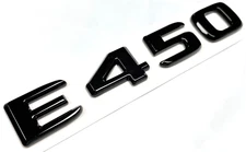 #2 E450 BLACK REPLACEMENT FOR MERCEDES REAR TRUNK EMBLEM BADGE NAMEPLATE DECAL