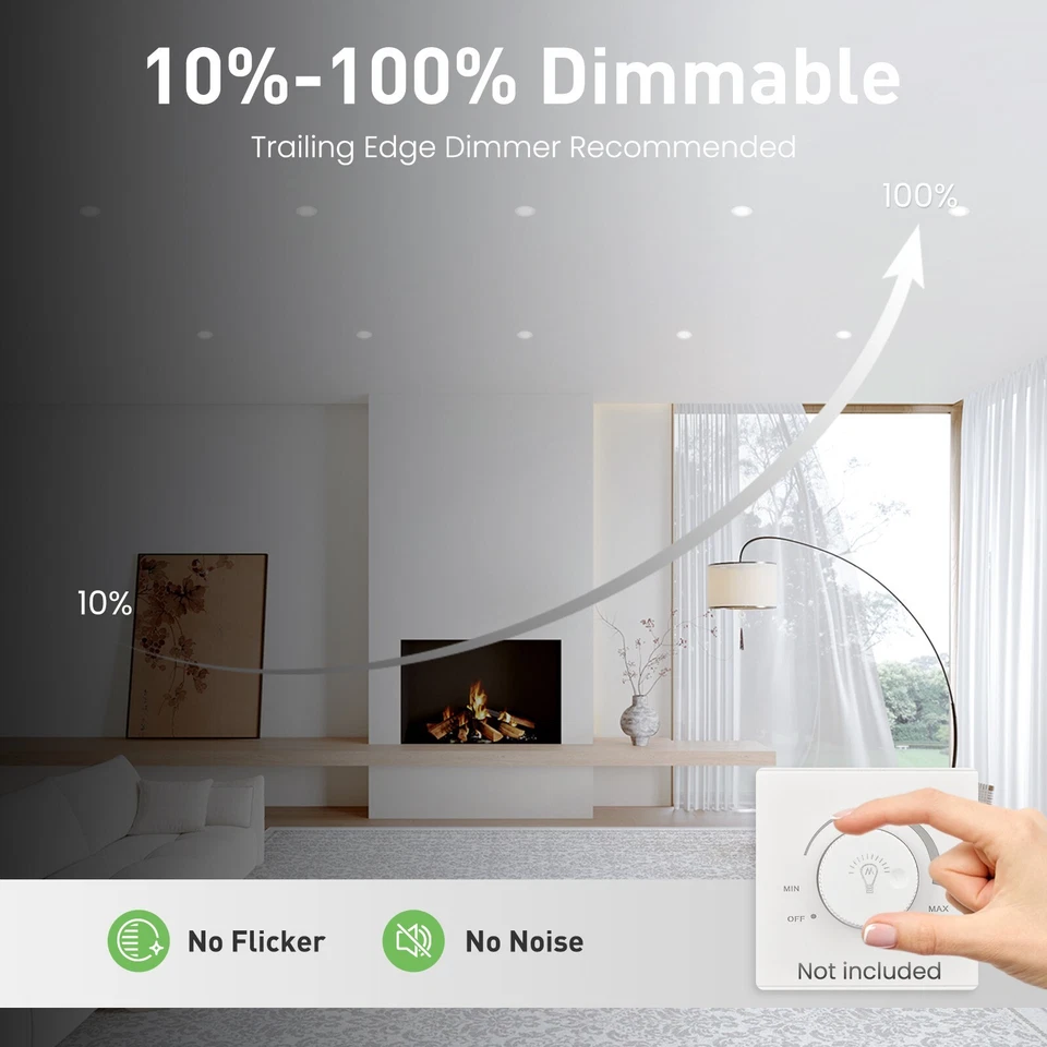 Recessed Fire Rated Ceiling LED Downlights IP65 Spotlights Downlighters 6W - Image 4 of 4