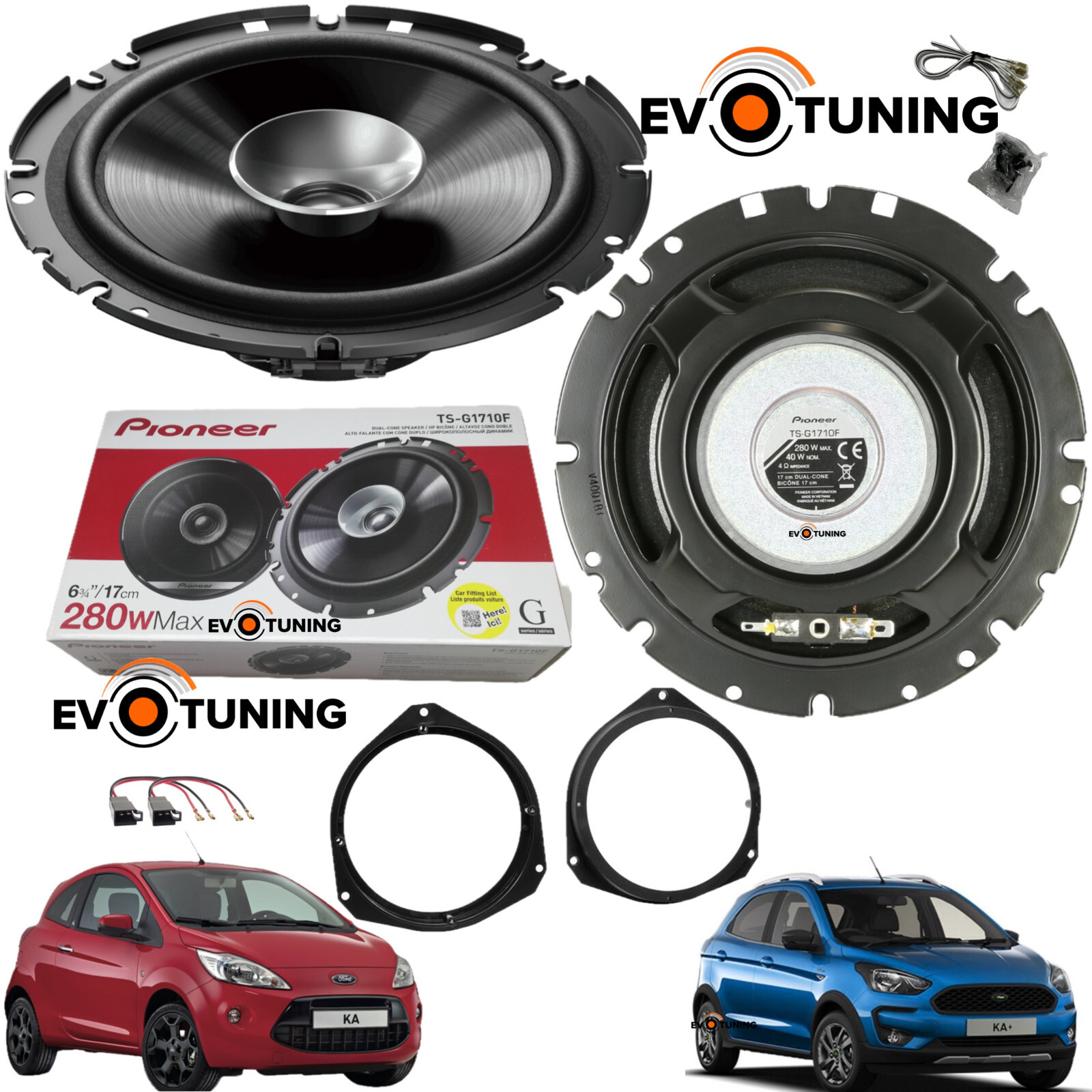 Kit Sostituzione Casse Ford KA 2008-2016 Pioneer Bicono 165mm