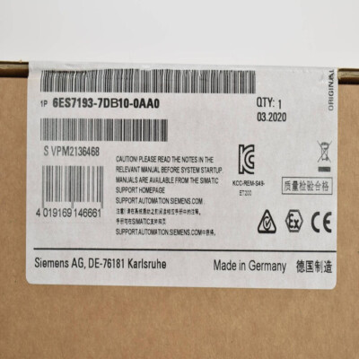 6ES7 193-7DB10-0AA0 NEW SIEMENS 6ES7193-7DB10-0AA0 Terminal Todule for ET200iSP