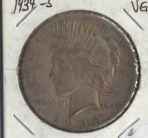 1934-S Peace Dollar - VG