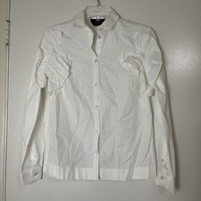 Simone Rocha White long sleeve button down co...