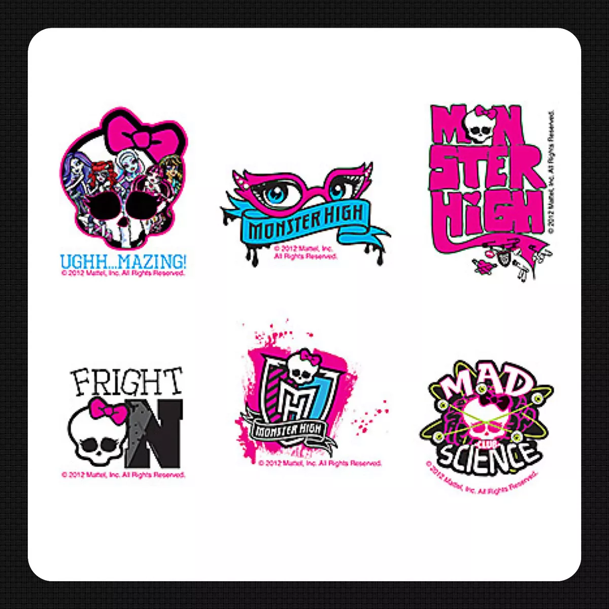 Monster High Tattoos x 12 pieces Party Favours Birthday Supplies