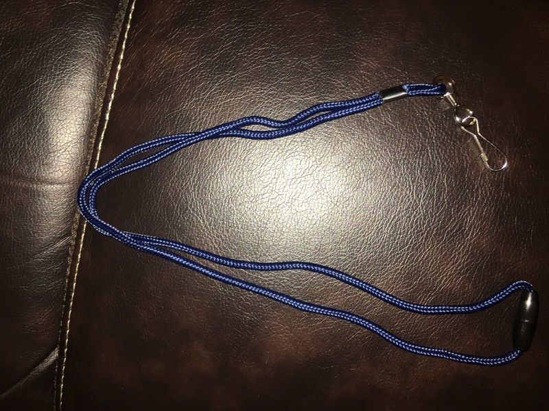 LANYARD - BREAKAWAY WITH SWIVEL HOOK - NAVY BLUE - NEW
