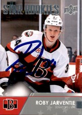 Roby Jarventie Signed Auto 2021-22 Upper Deck AHL RC card Belleville Senators