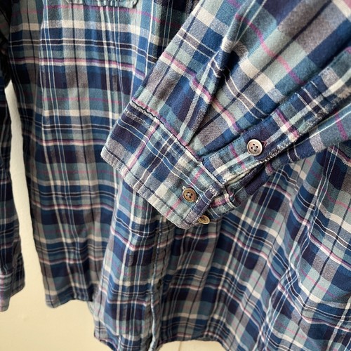 Carbon 2 Cobalt Men's Double Cloth Long Sleeve Shirt Button Up Plaid SZ XL - Picture 12 of 16