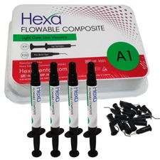 HEXA FLOWABLE COMPOSITE - KIT A1 ( 4 X 2 GR ) SYRINGES LIGHT CURE