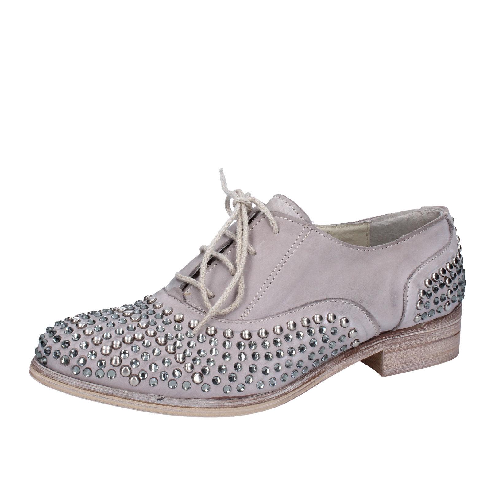 шухе дамен ОНАКО шнюрер грау ледер ньетен BZ629 6490₽