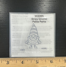 CTMH Petite Perks Stamp - Stripy Gnome W2065 NEW Close To My Heart