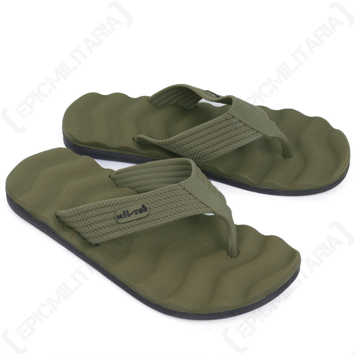Flip Flops - Olive Green Sandals Beach Summer Outdoor Footwear All Sizes Sun New-image