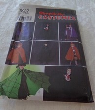Simplicity Pattern 5927 Children's Kid's Size S M L Makes Different Costumes New