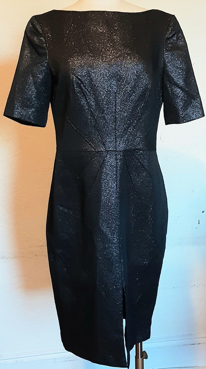 [JILLSTUART]★ Shirring Decoration Short Sleeve Dress Jill Jill Stuart Metallic Black Short Sleeve Dress Size 10