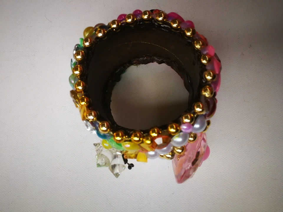 Bracelet Armlet Jewelry Woman Artist Brand Cuff Bangle Flower Floral Garden Rare - Image 3 of 4