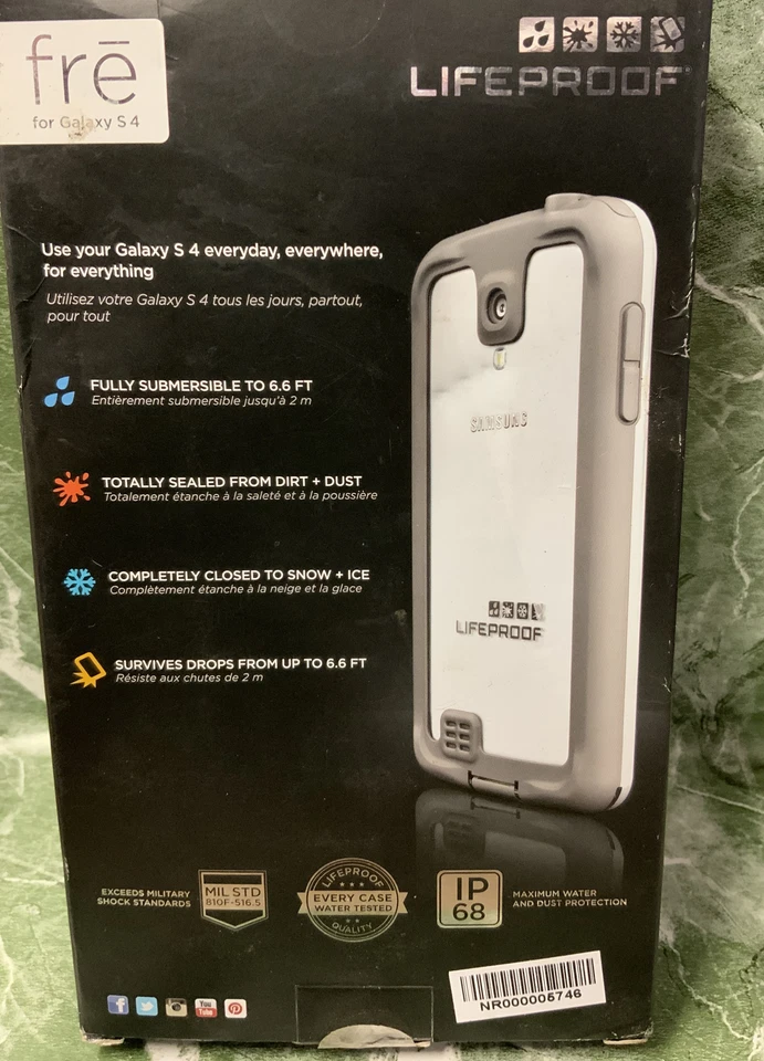 🌱 Capa Lifeproof Free série impermeável genuína para Samsung Galaxy S4 - branca - Imagem 3 de 3