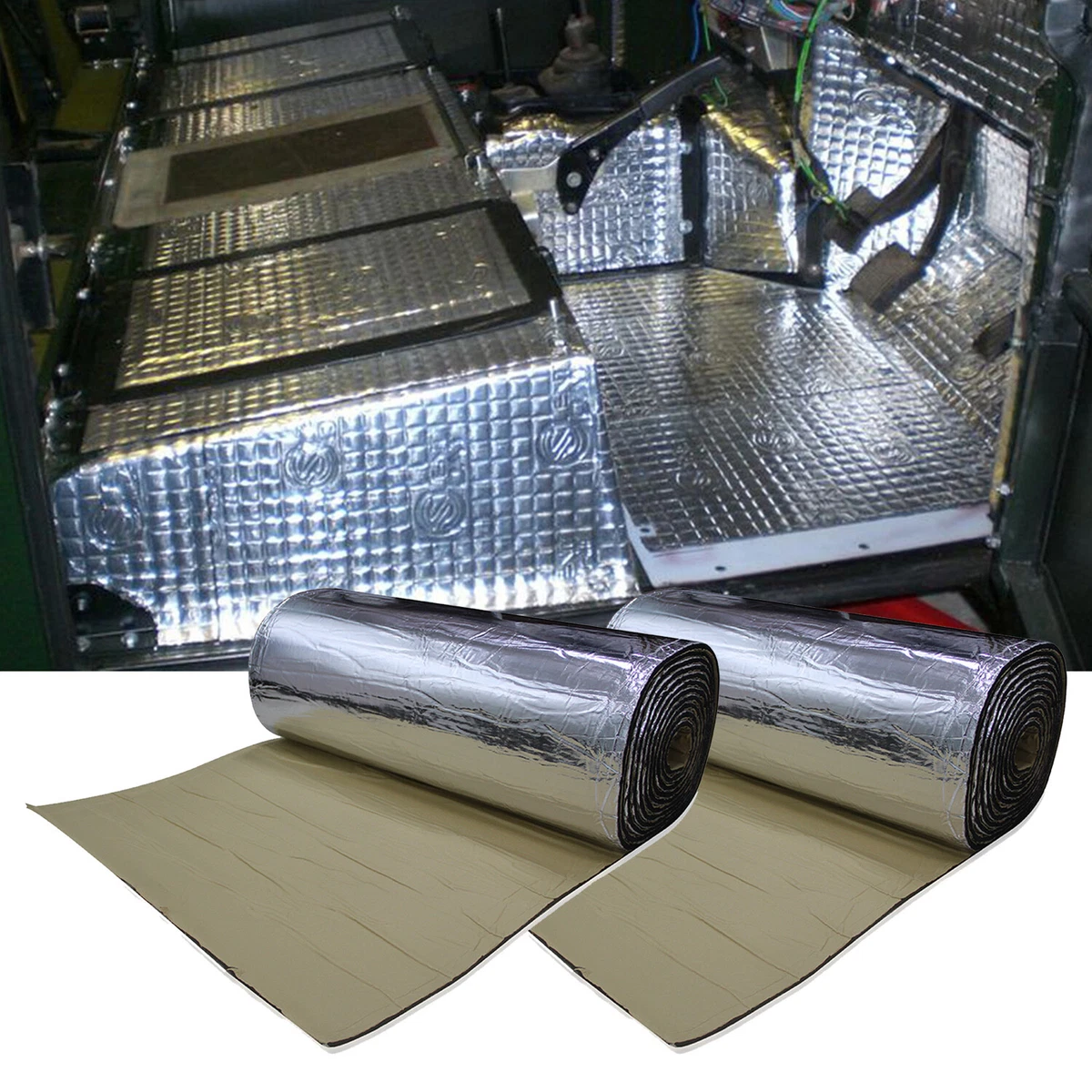 160u0026#034; × 40u0026#034; Heat Shield Sound Deadener Car Interior Thermal Noise  Proofing Mat | eBay