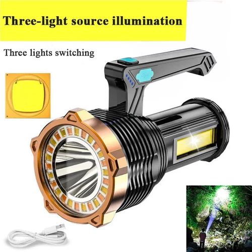 Super Bright 22000000LM LED Flashlight High Powered Torch USB Rechargeable Lamp - Picture 4 of 24