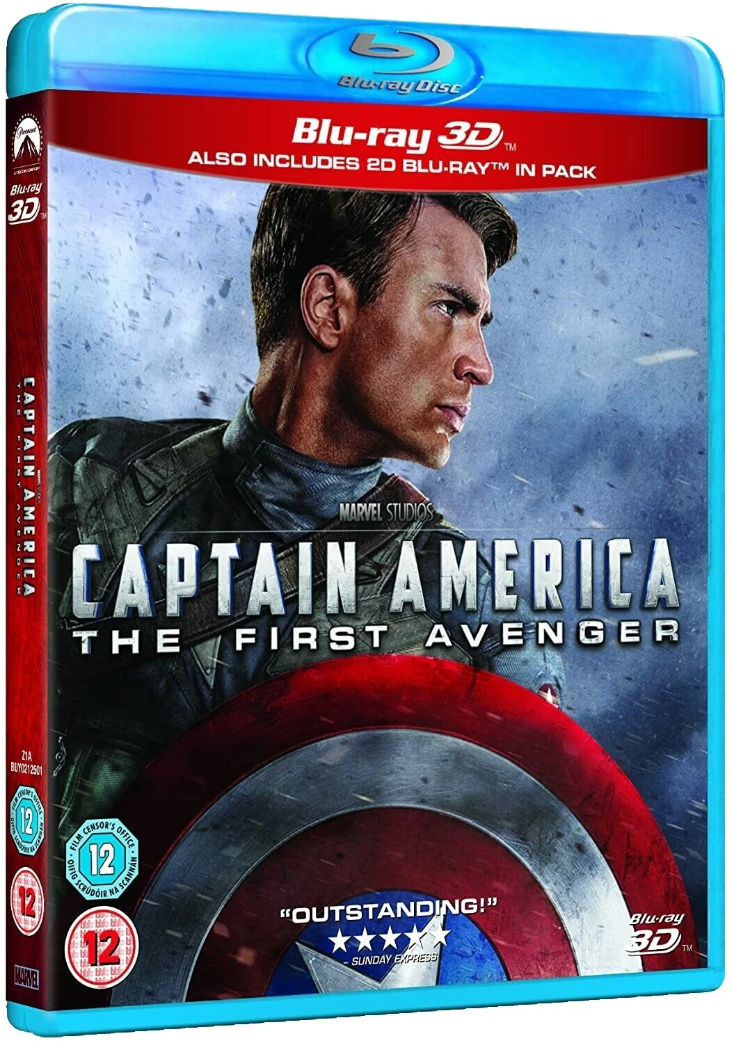 Capitán América: el primer vengador Action 3D DVD y Blu-ray