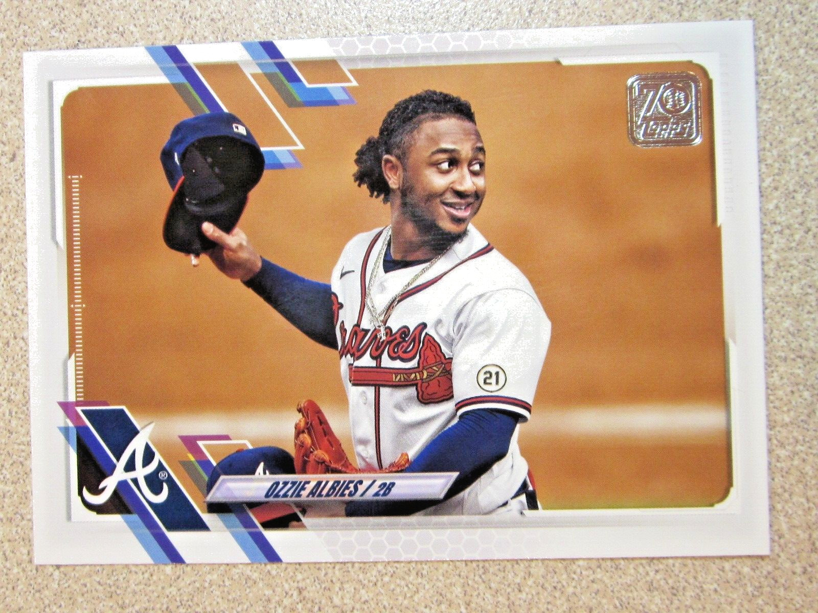 2021 TOPPS SERIES 2 #500 OZZIE ALBIES SP SHORT PRINT VARIATION ATLANTA BRAVES