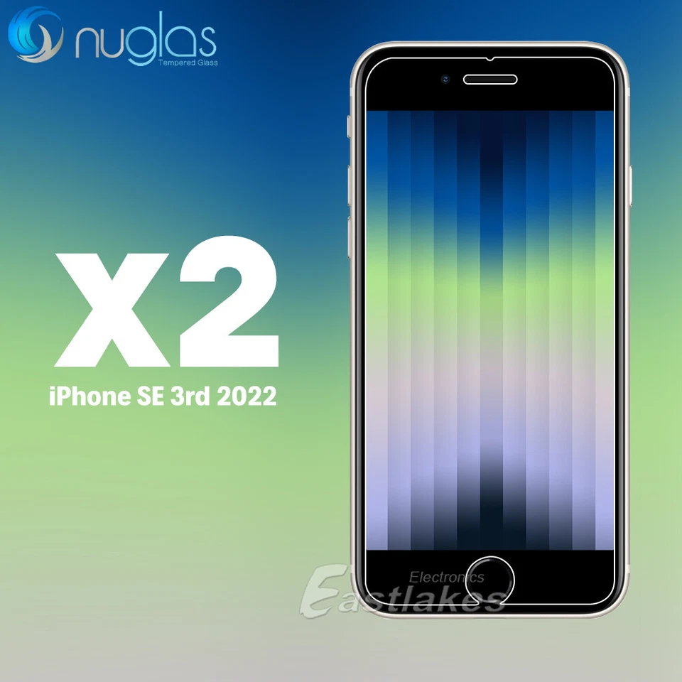 Nuglas 5.5in Premium Tempered Glass Screen Shield for iPhone 8 Plus - Clear