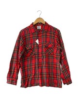 PILGRIM 50s-60s Long-Sleeve Shirt 15 -- RED Check