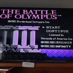 The Battle Of Olympus Game Cartridge (1990, NES) Tested Authentic