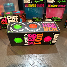 Schylling Teenie NeeDoh Squeeze Stress Ball 3-Pack Green Orange Pink 25312YP