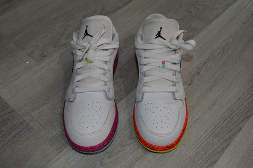 Nike Air Jordan 1 Retro Low GS Grades “White Volt Crimson” CV9548-100 Size 5Y - Picture 4 of 8