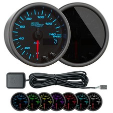 Glowshift In-dash 140 Mph Gps Speedometer Speedo Gauge Kit 3-38 85mm Tinted 7