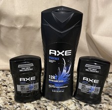AXE Phoenix Crushed Mint  Rosemary Body Wash 16oz  2-1.7oz 48Hr Antiperspirant