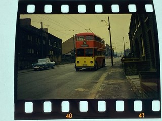 Huddersfield Bradley Trolley Bus Reg. GVH 812 35mm Negative 18B 15M