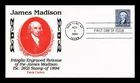 US COVER JAMES MADISON $2 INTAGLIO ENGRAVED REISSUE FDC PANDA CACHET