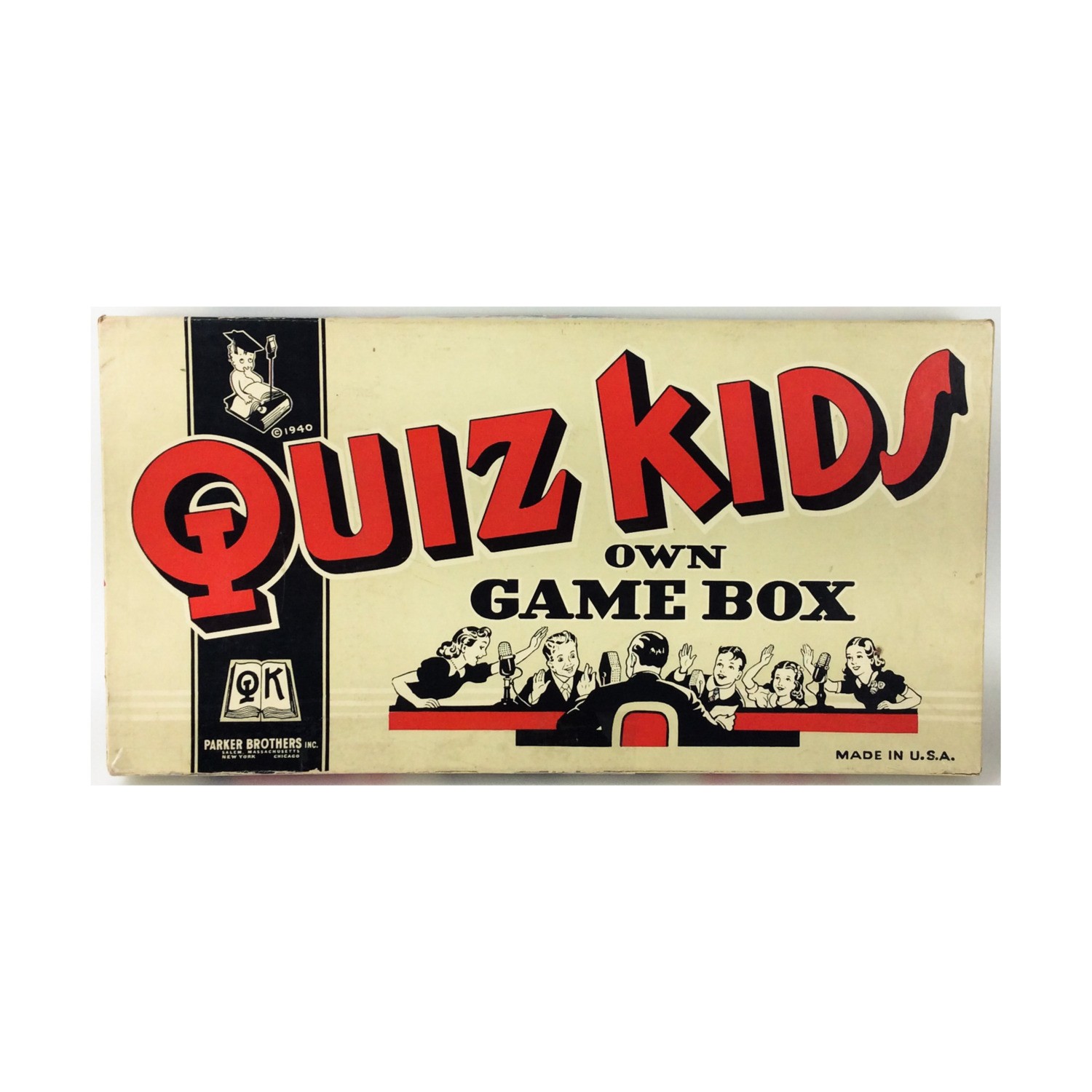 Parker Bros Boardgame Quiz Kids Box Fair/VG