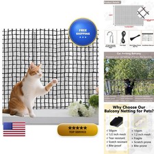POYEE 10X13FT Cat Netting Balcony Safety Mesh Screen for Apartment Balcony