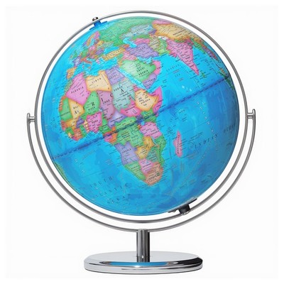 13'' Illuminated Globe Map 720° Rotation with Touch Switch 3 LED Lighting Modes
