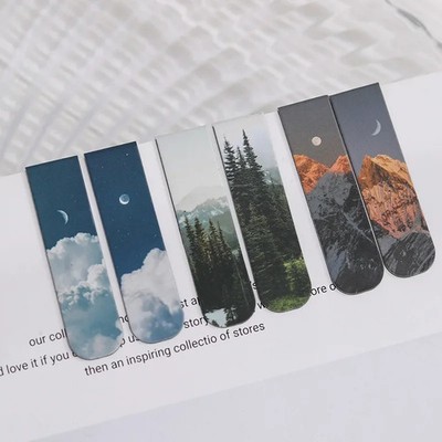 Magnetische Lesezeichen Landkartendesign Geometrisch Kreativ 2 Stück