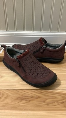 Jambu JBU Women s Amber Oxford Flat Sz 9 Burgundy Comfort NWOB