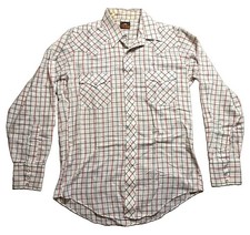 Vintage 70s Western Fashions Plaid Pearl Snap Shirt Mens S M Cowboy Rodeo