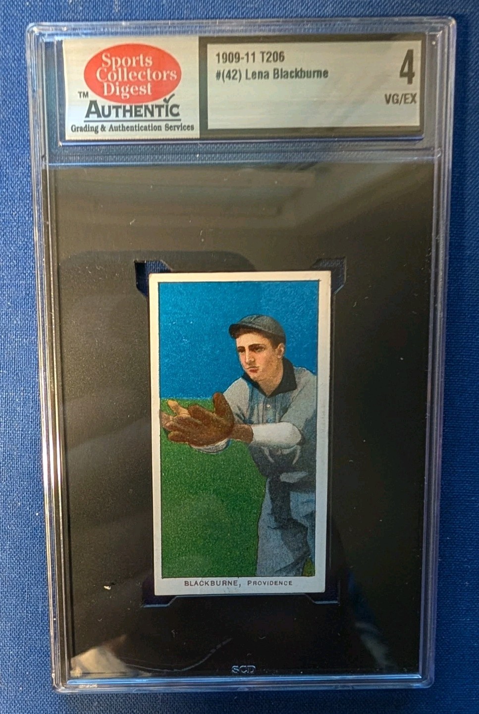 1909 T206 American Beauty 350/25 Lena Blackburne SCD 4 VG-EX Vs $4-8k PSA 4 Rare