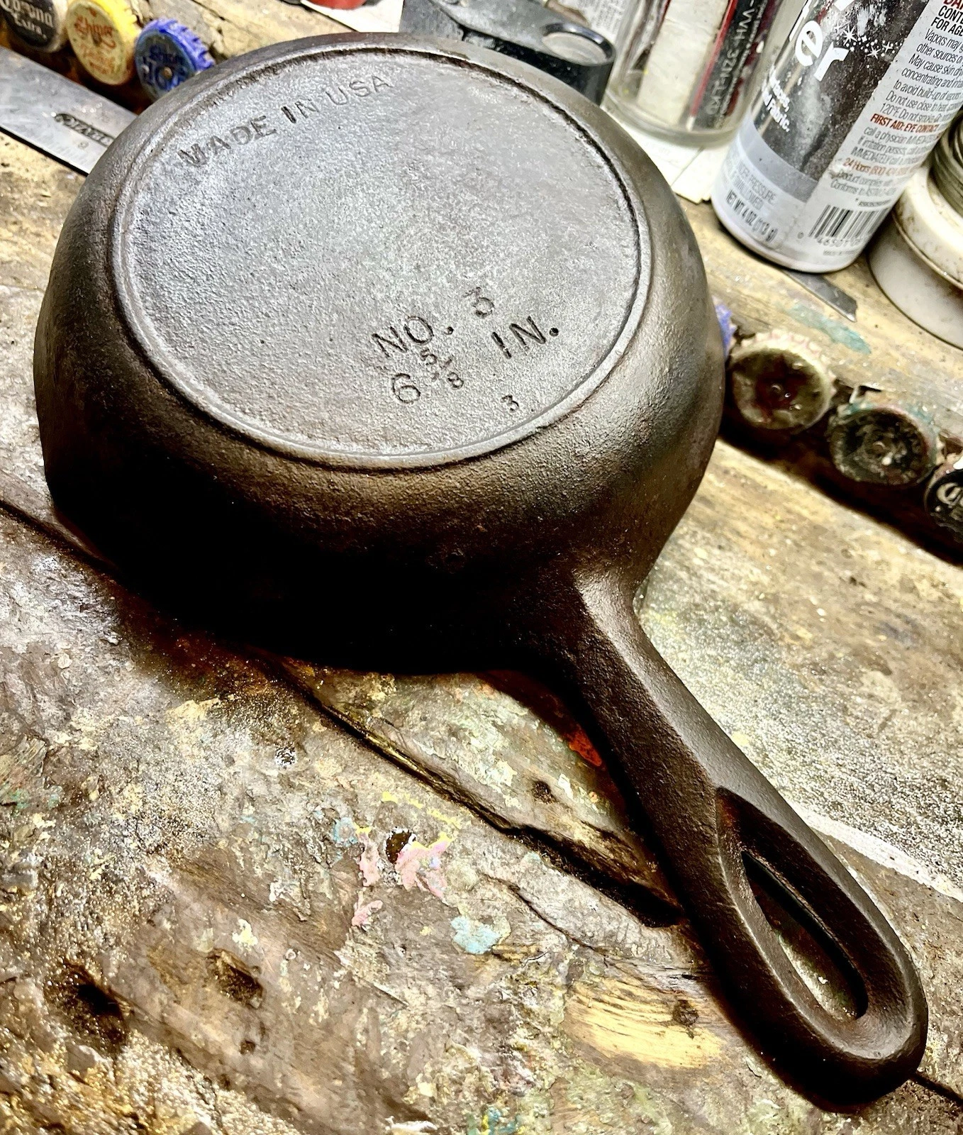 Vintage Unmarked Cast Iron 6-1/2" Inch Skillet/Frying Pan Made in USA BSR
Opens in a new window o