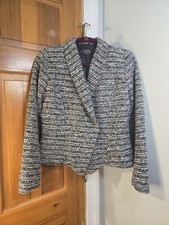 Pendleton Women's Tweed Black White Blazer Sz 6