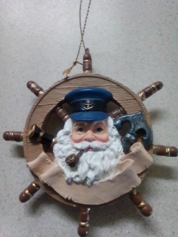 Captain Of Boat Ship Xmas Ornament Decor Porcelain Figurine Made China