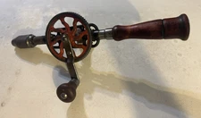 Vintage Millers Falls Co. Mechanical Egg Beater Hand Drill No. 2A with 8 bits