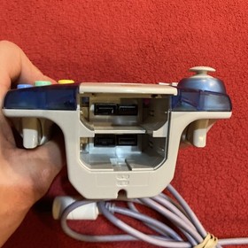 Sega Dreamcast Clear Blue Controller HKT-7700 with Blue VMU - TESTED!