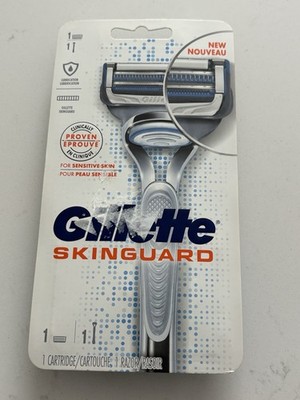 Gillette Skinguard Razor 1 razor handle & 1 cartridge Shave SENSITIVE SKIN