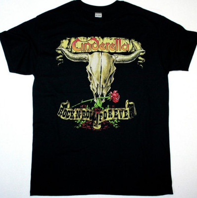 CINDERELLA LONG COLD WINTER TOUR NEW BLACK T SHIRT