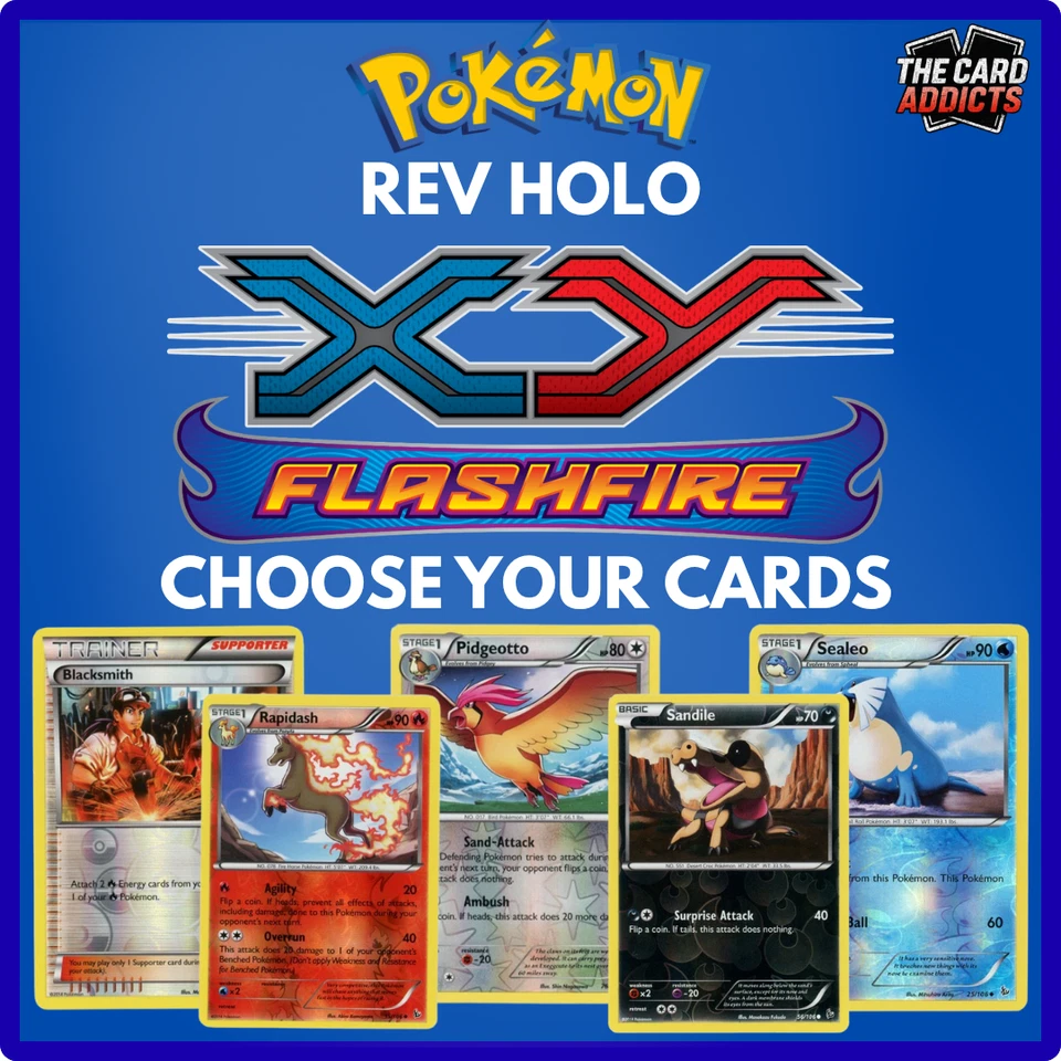 Flashfire Reverse Holo Pokemon Card Singles - Choose Your Cards - Image 1 of 1