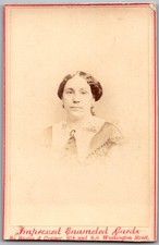 Antique CDV Circa 1860s B. Cramer Lady In Dress Boston Massachusetts