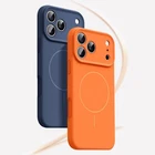 For iPhone 17 Pro Max 16 15 14 Shockproof Liquid Silicone Case Mag Safe Cover