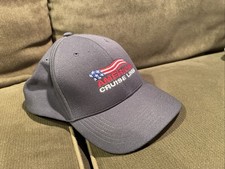 American Cruise Lines Souvenir Hat Cap Strapback Gray Blue Vacation Ship