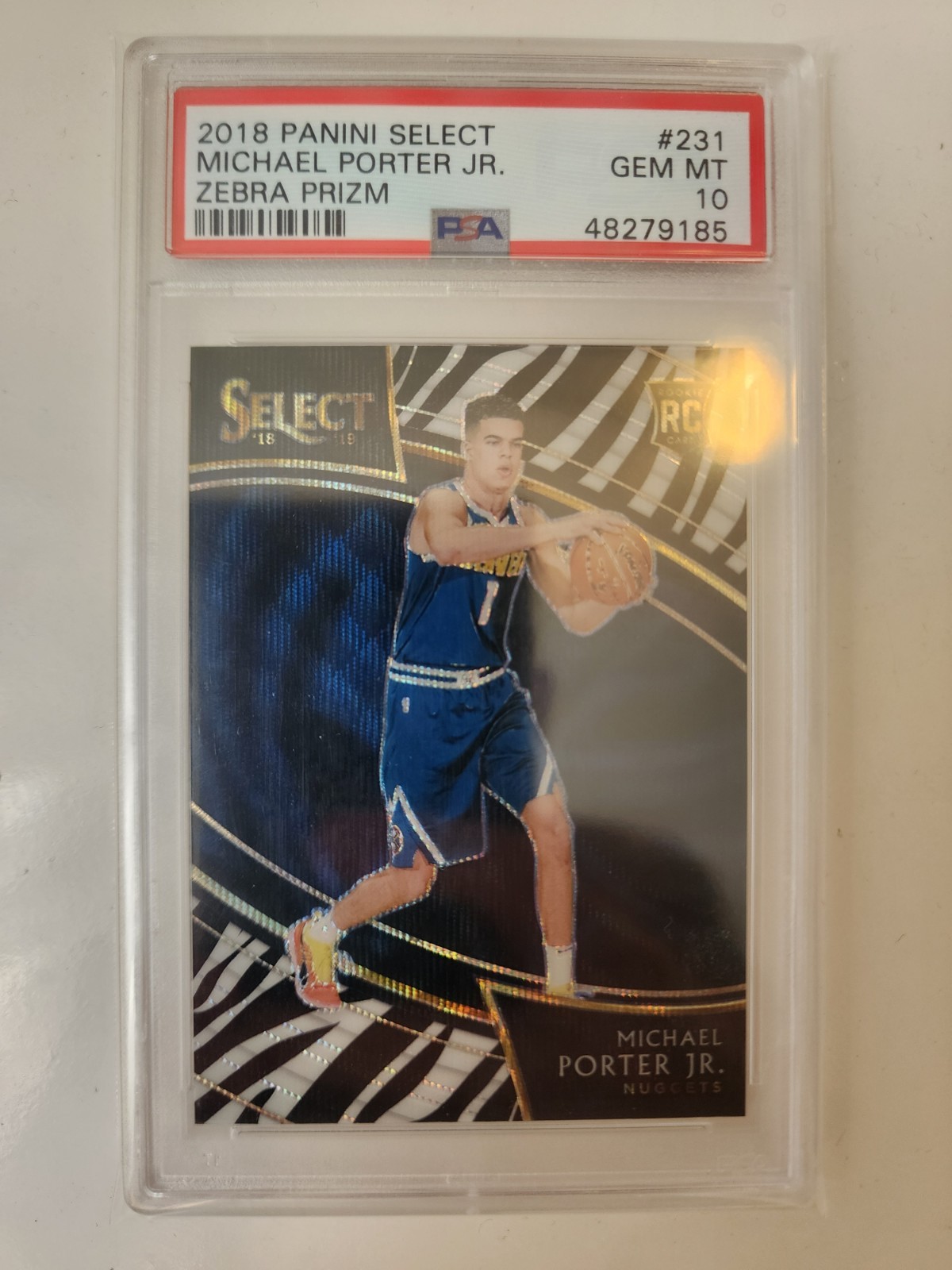 MICHAEL PORTER JR SELECT COURTSIDE ROOKIE PSA 10